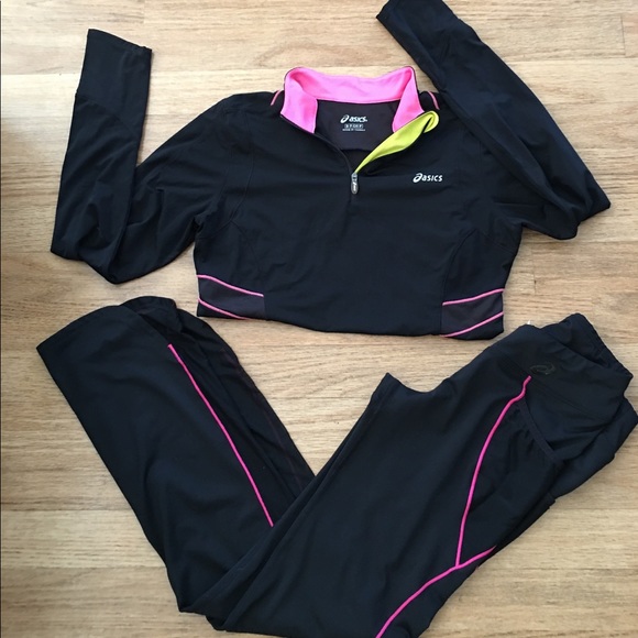 Asics Pants - ASICS Workout Set NWOT Sm 1/4Zip Top; XS Pants